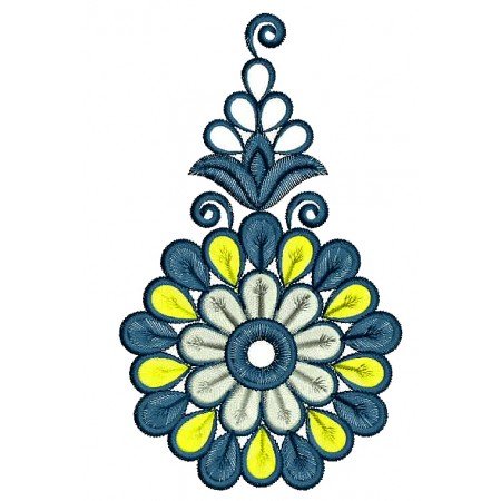 Small Butta Flower Embroidery Design 25761