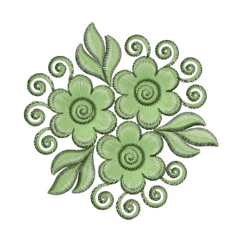 Flower Butta Embroidery Design 25765
