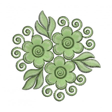 Flower Butta Embroidery Design 25765