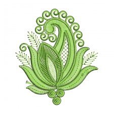 Paisley Dress Patch Embroidery Design 25767