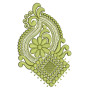 Flower Applique Free Crochet Embroidery Design 25800