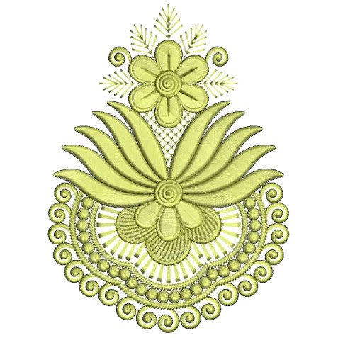 Big Lotus Applique Machine Design 25811