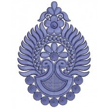 Crown Style Applique Embroidery Design 25812