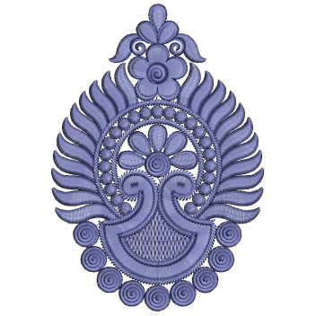 Crown Style Applique Embroidery Design 25812