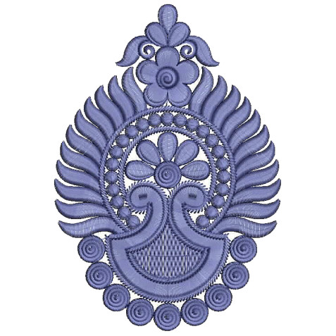Crown Style Applique Embroidery Design 25812