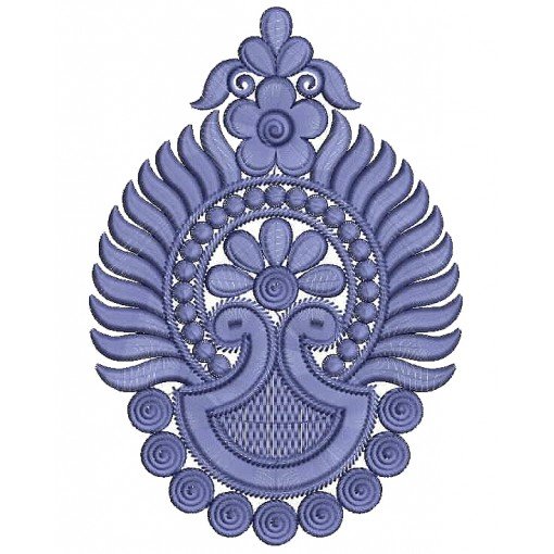 Crown Style Applique Embroidery Design 25812