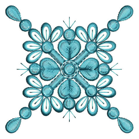 Floral Applique Machine Embroidery Design 25828