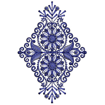 Lotus Flower Applique Embroidery Design 25845
