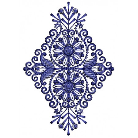 Lotus Flower Applique Embroidery Design 25845