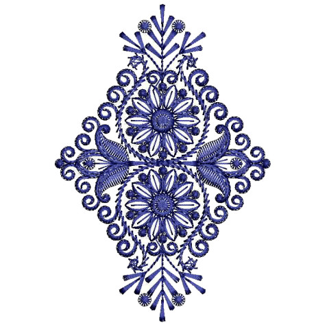 Lotus Flower Applique Embroidery Design 25845