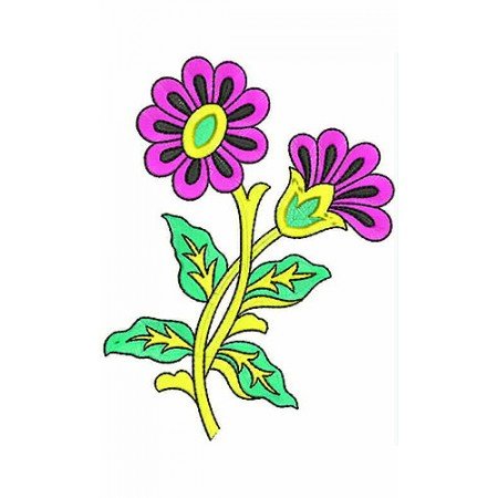 Creative Floral Embroidery Design 2609