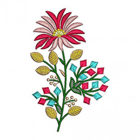 Dandelion Flower Applique Embroidery Design 26172