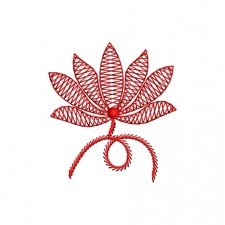 Machine Embroidery Lotus Design 26441