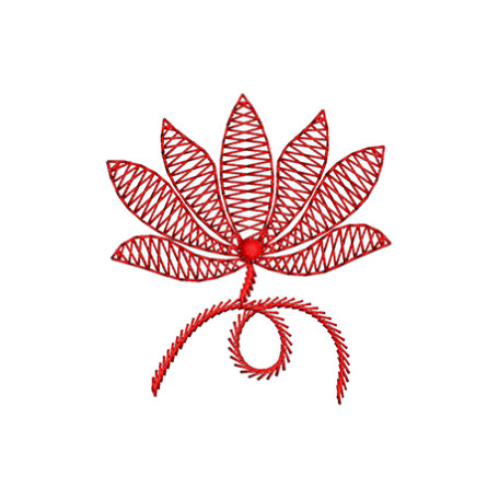 Machine Embroidery Lotus Design 26441
