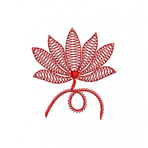 Machine Embroidery Lotus Design 26441