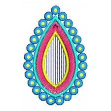 Oval Diamond Shaped Applique Design