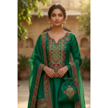 Elegant Traditional Floral V-Neckline Embroidery Design