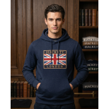 British Heritage London Union Jack Flag Crest Embroidery Design
