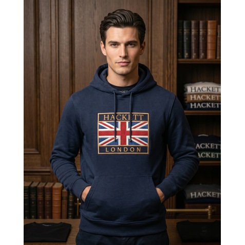 British Heritage London Union Jack Flag Crest Embroidery Design