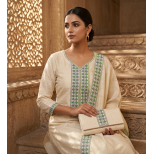Geometric Diamond Placket Neckline Embroidery Design