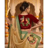 Assamese Wedding Bride and Groom Embroidery Design