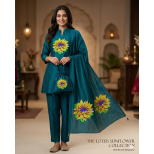 Multi-Layered Sunflower Floral Motif Embroidery Design