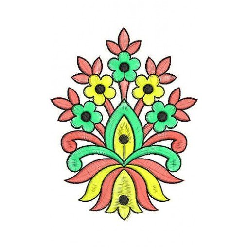 Coat Dress Applique Embroidery Design