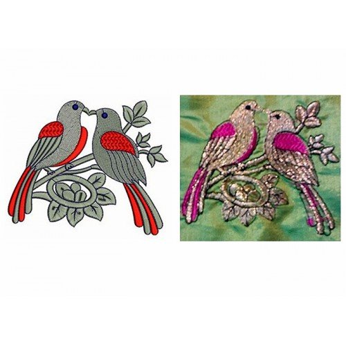 Humming Birds Applique Embroidery Design 30001