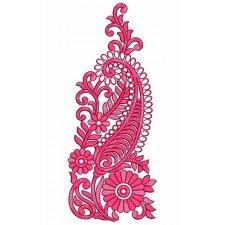 Paisley Flower Applique Embroidery Design 30041