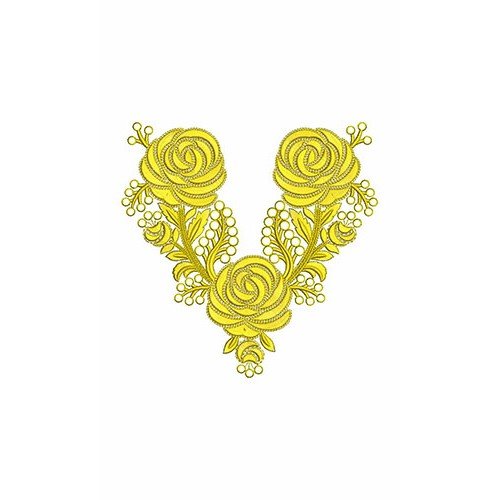 Rose Applique Embroidery Design 30084
