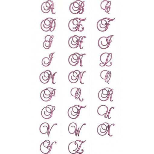 Metal Thread Alphabet 30154 Download | 26 Designs