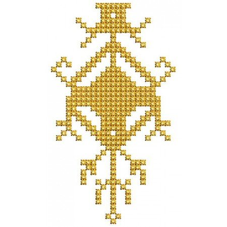 Cross Stitch Applique Embroidery Pattern