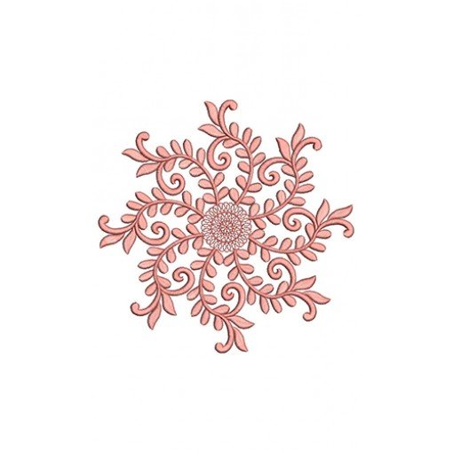 Circle Flower Embroidery Design