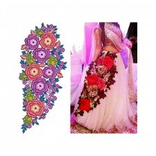 Flower Vine Embroidery For Lehenga Flower Vine Embroidery For Lehenga
