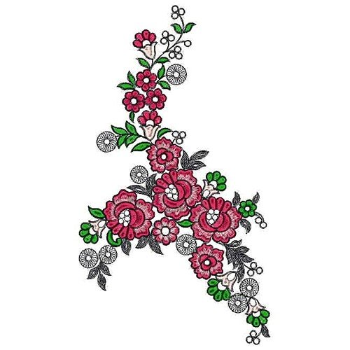 Cording Rose Embroidery Design