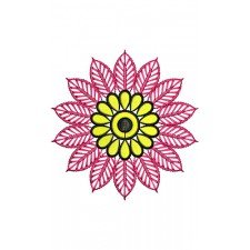 Star Flower Embroidery Design