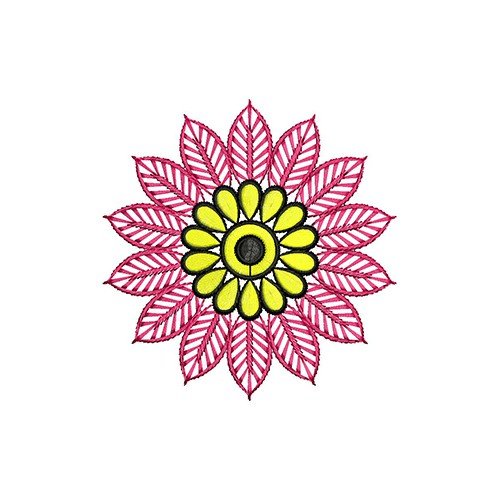 Star Flower Embroidery Design