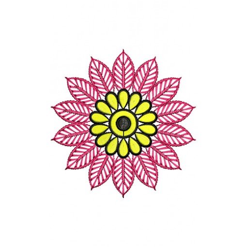Star Flower Embroidery Design