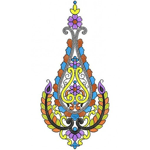 Eyelet Dress Sequins Applique Embroidery Design