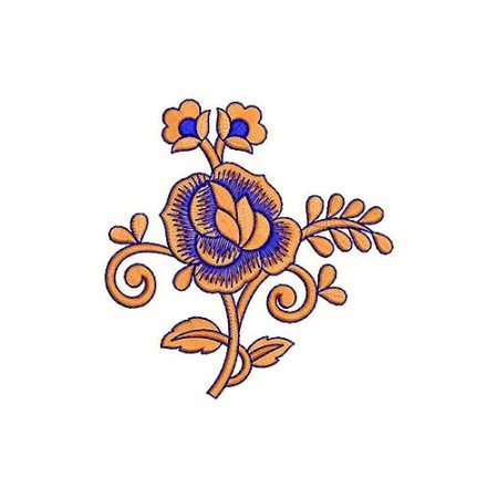 Rose Leaf Applique Embroidery Design