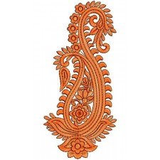 White Cotton Paisley Embroidery Design