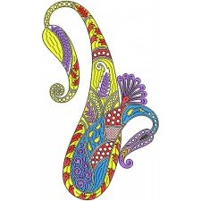 Wall Painting Embroidery Design