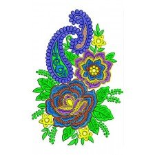 Rose Floral Garment Embroidery Design