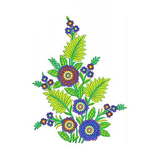 Flower Pot Wall ART Embroidery Design