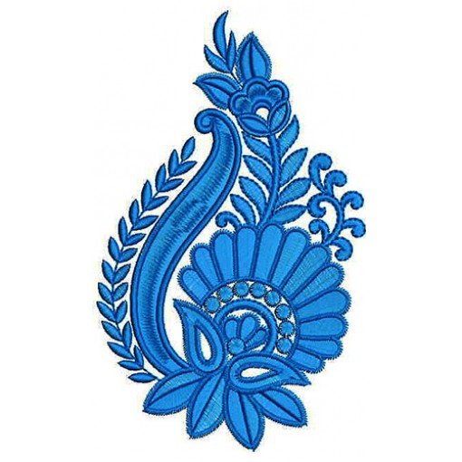 Bold Satin Embroidery Applique Design