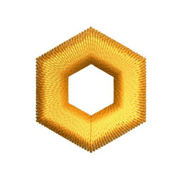 3D Puff Gold Geometric Frames Embroidery Design Set