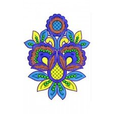 Ethnic Leather Handbag Patch Embroidery Design