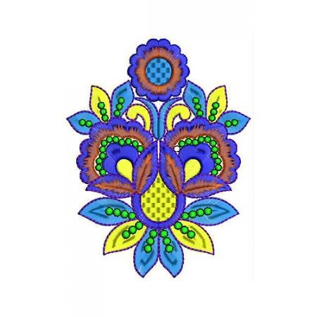 Ethnic Leather Handbag Patch Embroidery Design