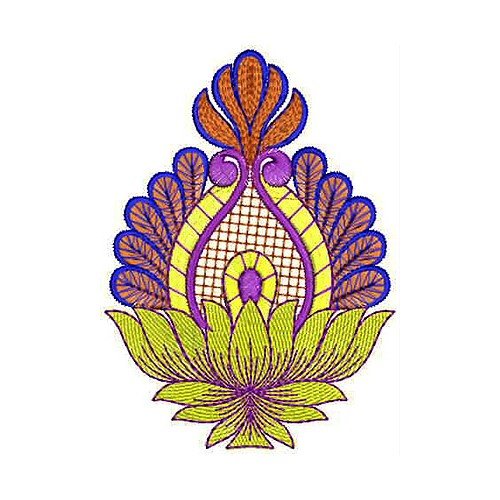 Creative Floral Applique Embroidery Design