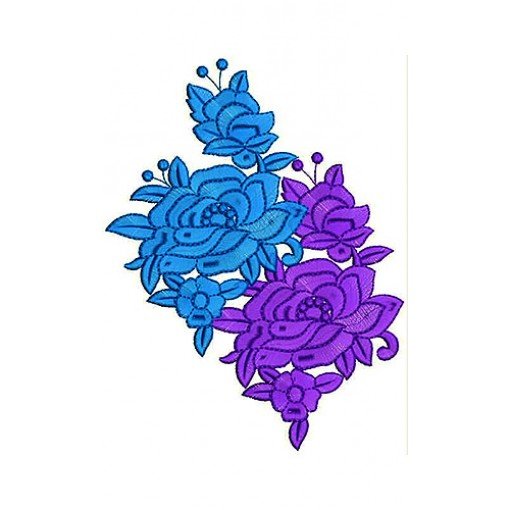 Italian Frock Embroidery Applique Design